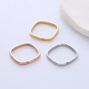 Men Minimalist Metal Crown Titanium Steel Polishing Rings