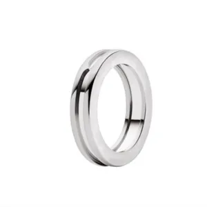 Minimalist Deep Center Metal Ring