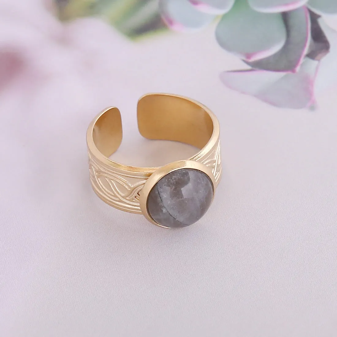 Minimalist Flower Stainless Steel Rings