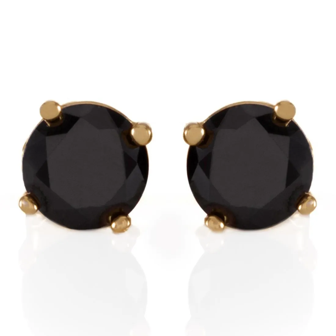 Onyx Brilliant-Cut Stud Earrings