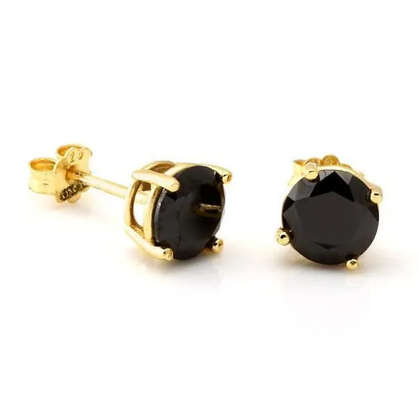 Onyx Brilliant-Cut Stud Earrings