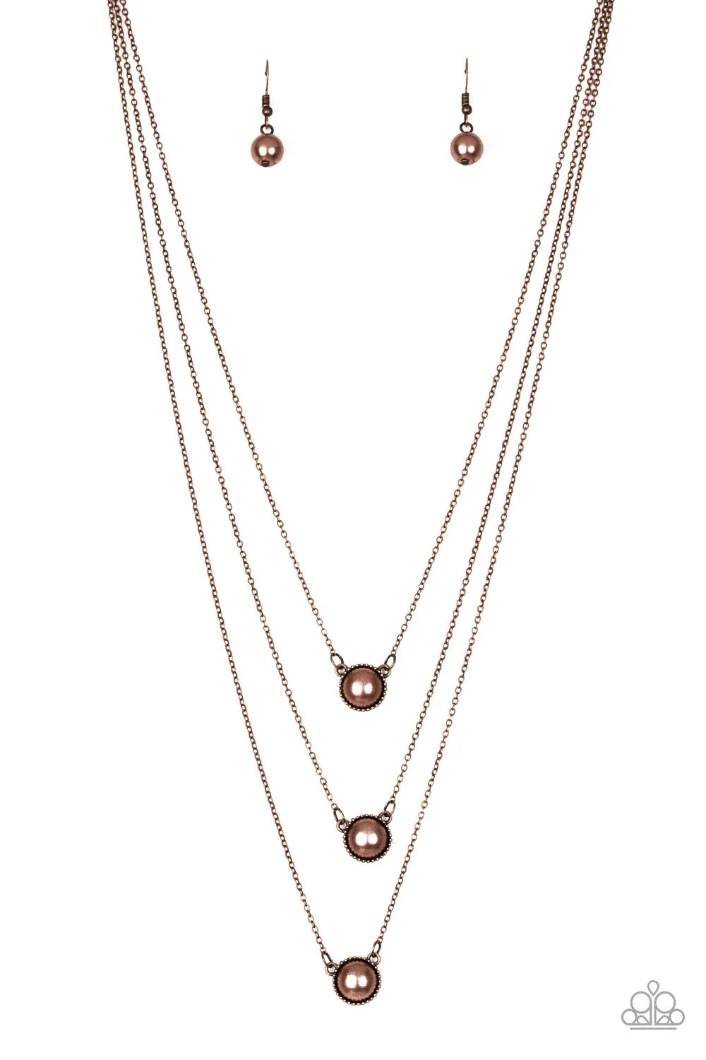 Open Door Jewelry - A Love For Luster - Copper Necklace - Paparazzi Accessories