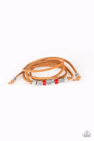 Paparazzi Bracelet ~ Clear A Path - Red