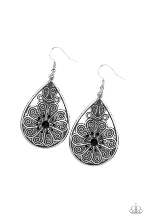 Paparazzi Earring ~ Banquet Bling - Black