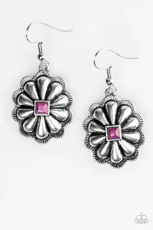 Paparazzi Earring ~ Canyon Daisy - Purple