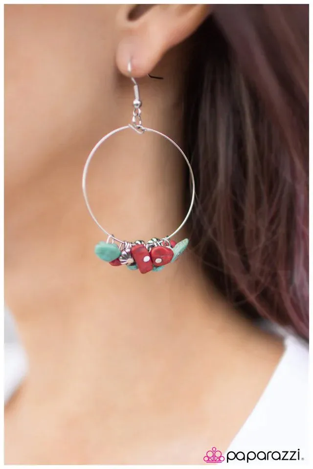 Paparazzi Earring ~ Pebble Beach - Multi