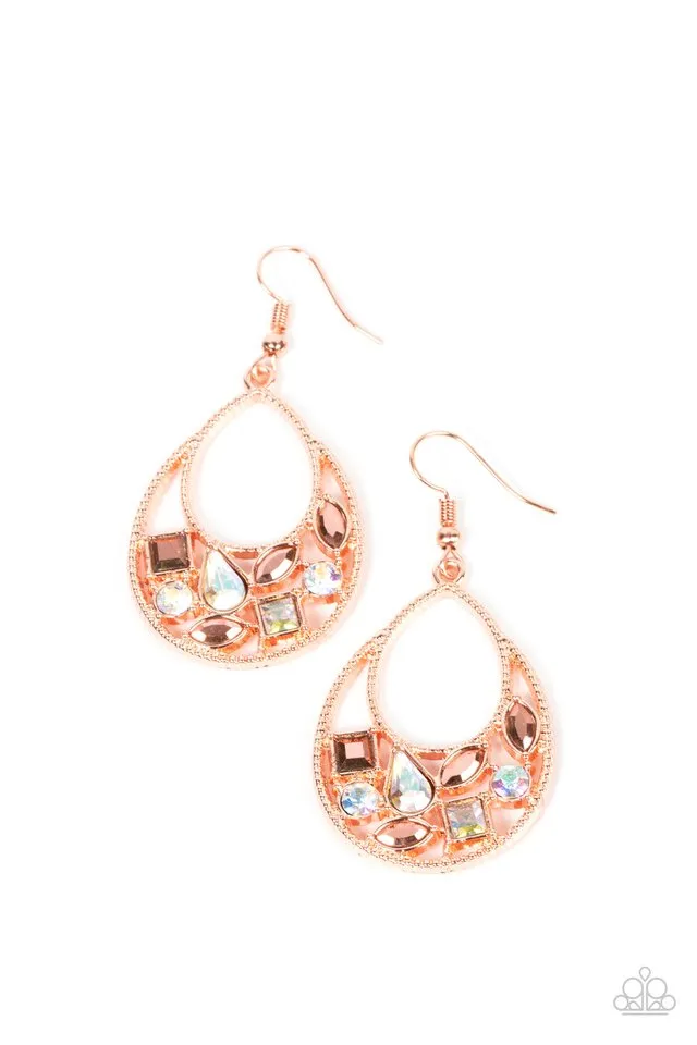 Paparazzi Earring ~ Regal Recreation - Copper