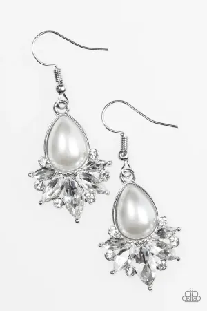 Paparazzi Earring ~ Regal Reputation - White