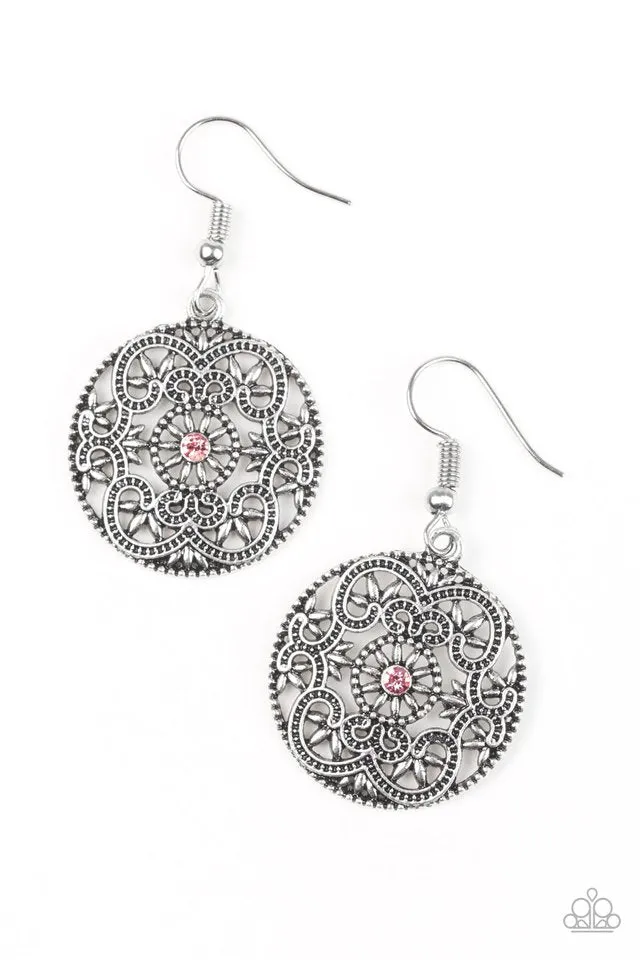 Paparazzi Earring ~ Rochester Royale - Pink