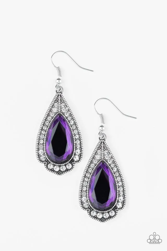 Paparazzi Earring ~ Superstar Stardom - Purple