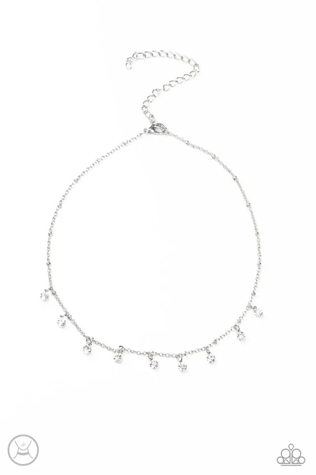 Paparazzi Necklace ~ Dainty Diva - White