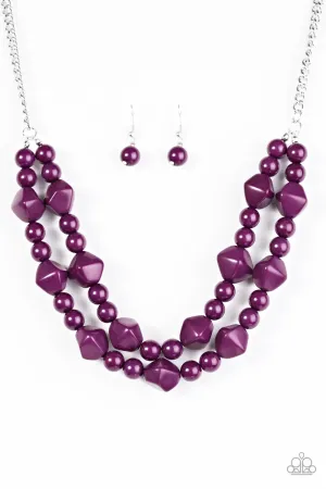 Paparazzi Necklace ~ Galapagos Glam - Purple