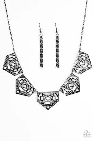 Paparazzi Necklace ~ Hacienda Heights - Black