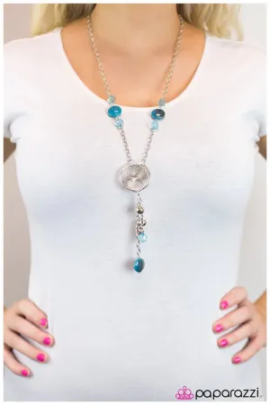 Paparazzi Necklace ~ Ive Got The World On A String - Blue