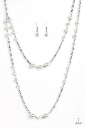 Paparazzi Necklace ~ Pearl Promenade - White