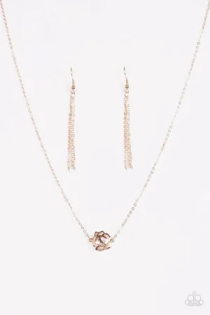 Paparazzi Necklace ~ Pleasantly Primrose - Rose Gold