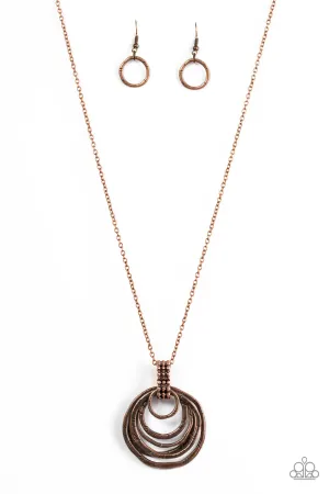 Paparazzi Necklace ~ Rippling Relic - Copper