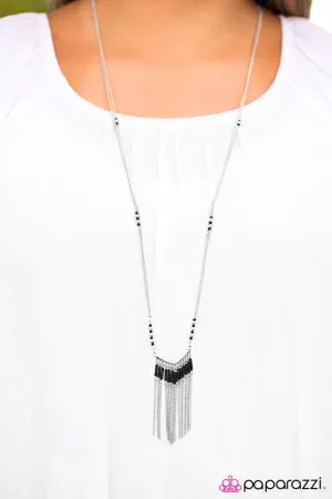 Paparazzi Necklace ~ Wild Winds - Black