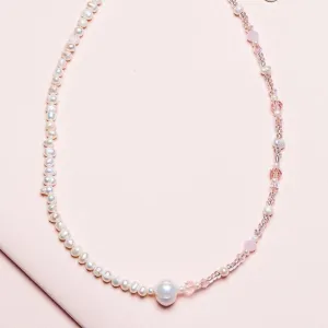 Pearl Necklace | Half Pink