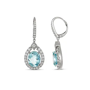 Regal Collection® Aquamarine Earrings | White Gold