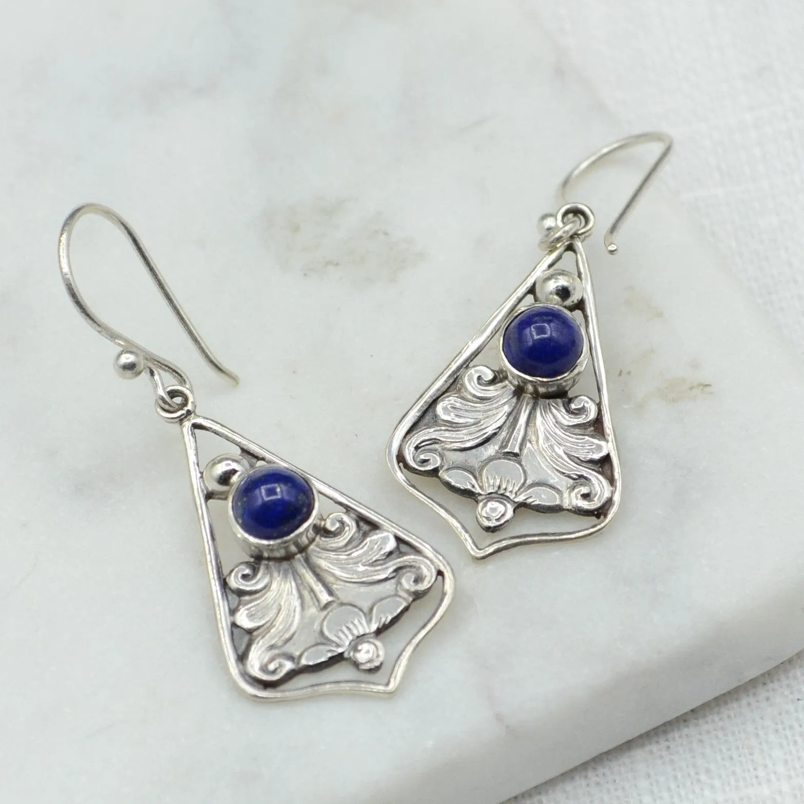 Regal Silver Earrings