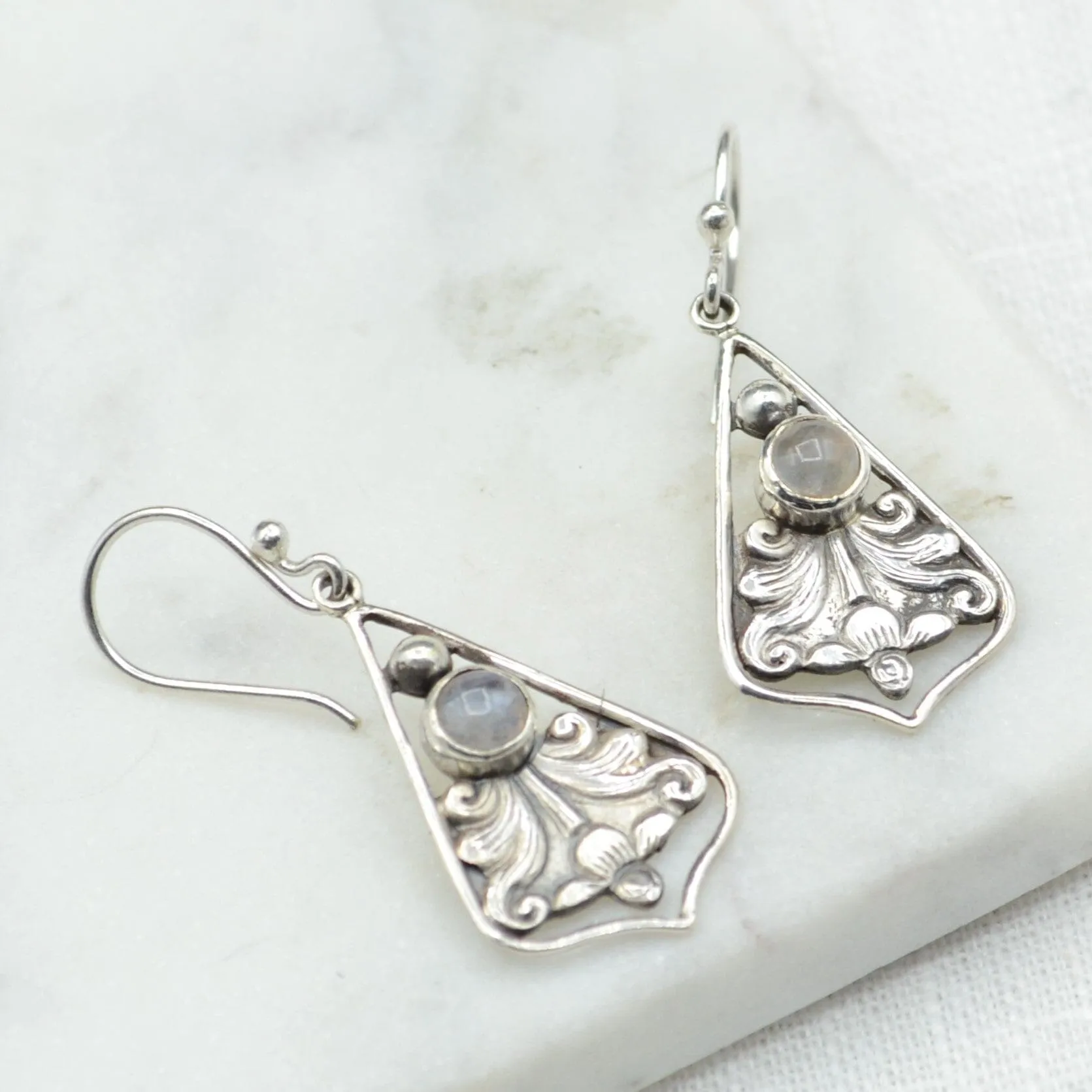 Regal Silver Earrings