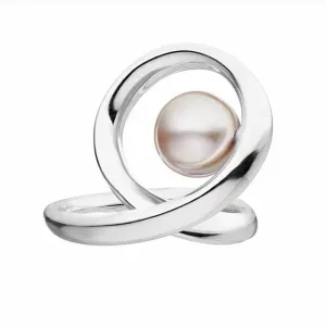 Sarah Jordan Silver grey pearl paveena ring