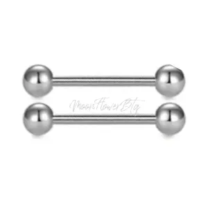 Silver Surgical Stainless Steel Nipple Rings