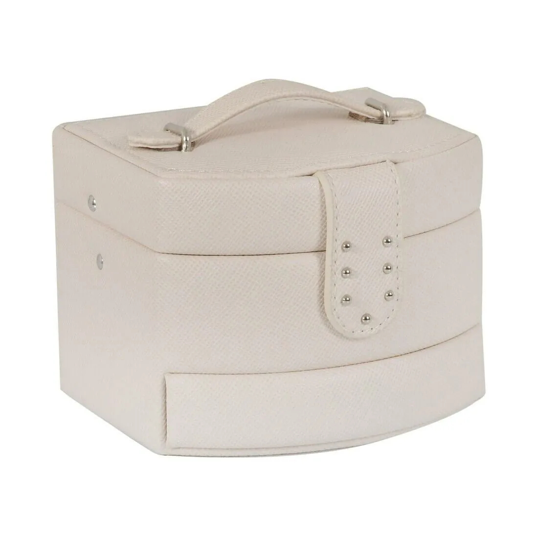 Small Faux Leather Jewellery Box With Three Drawers