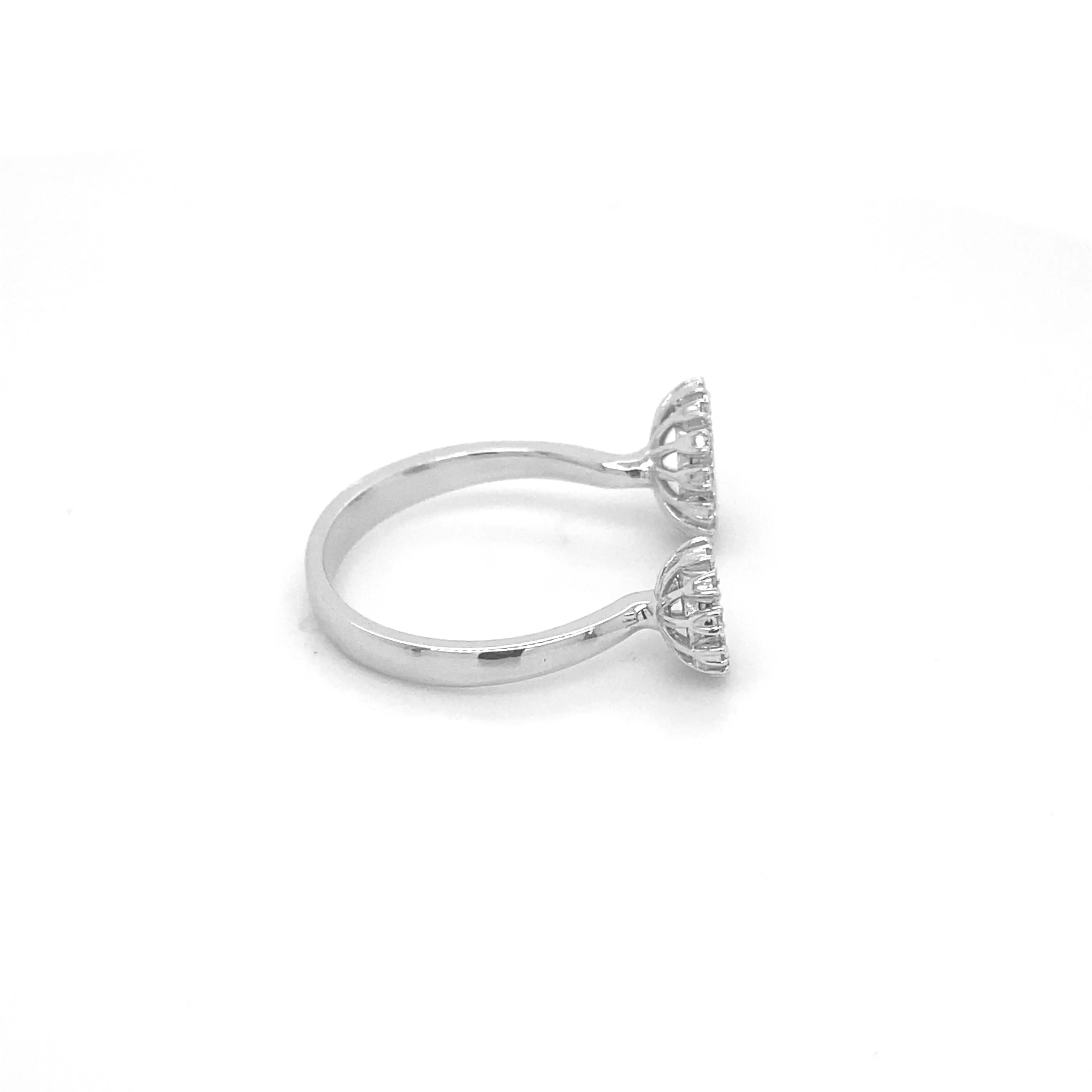 Sun Burst Open Ring White Gold R022N