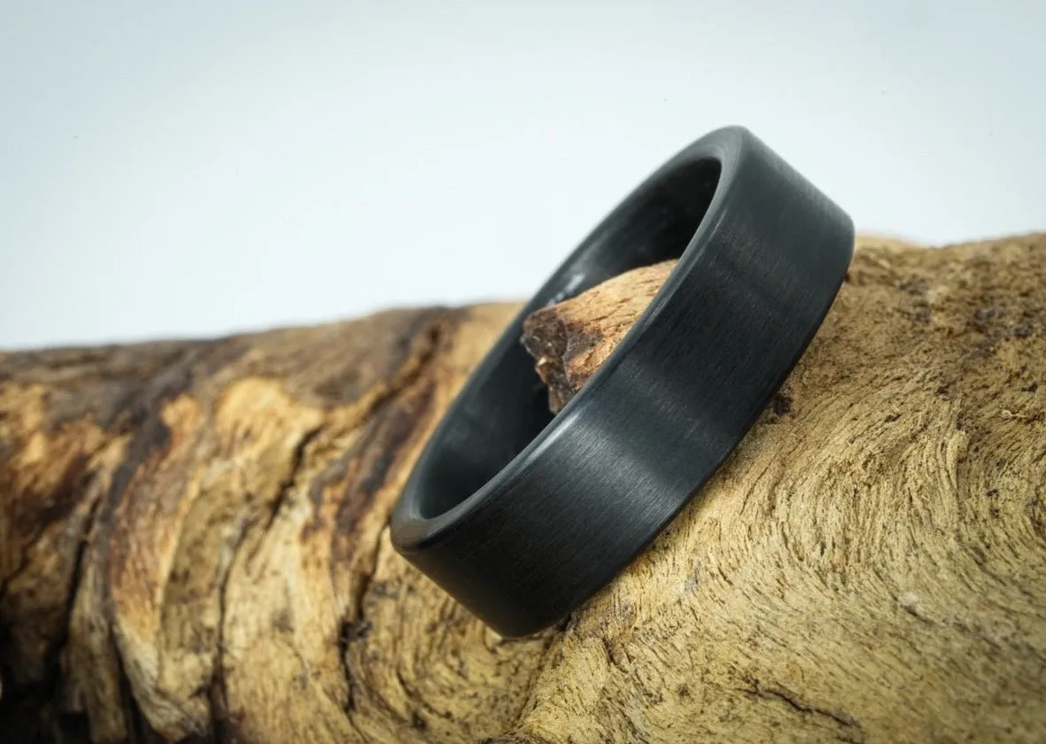 The Minimalist 'Zuna' Brushed Tungsten Ring