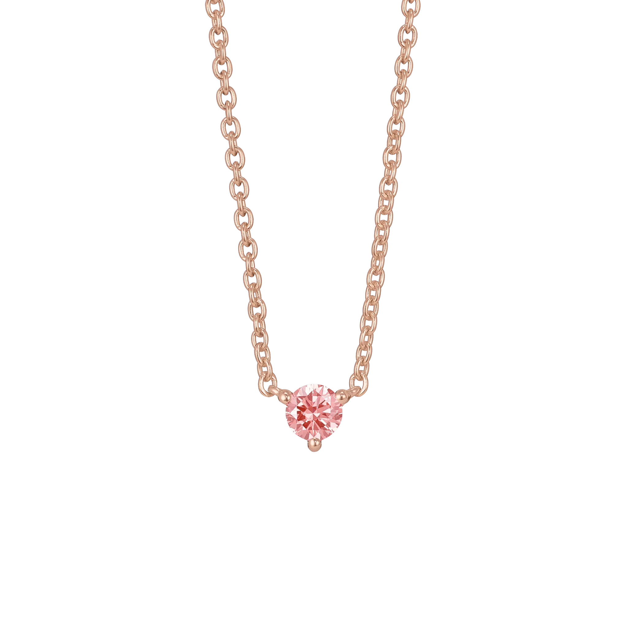 The Pink Mini Solitaire Pendant