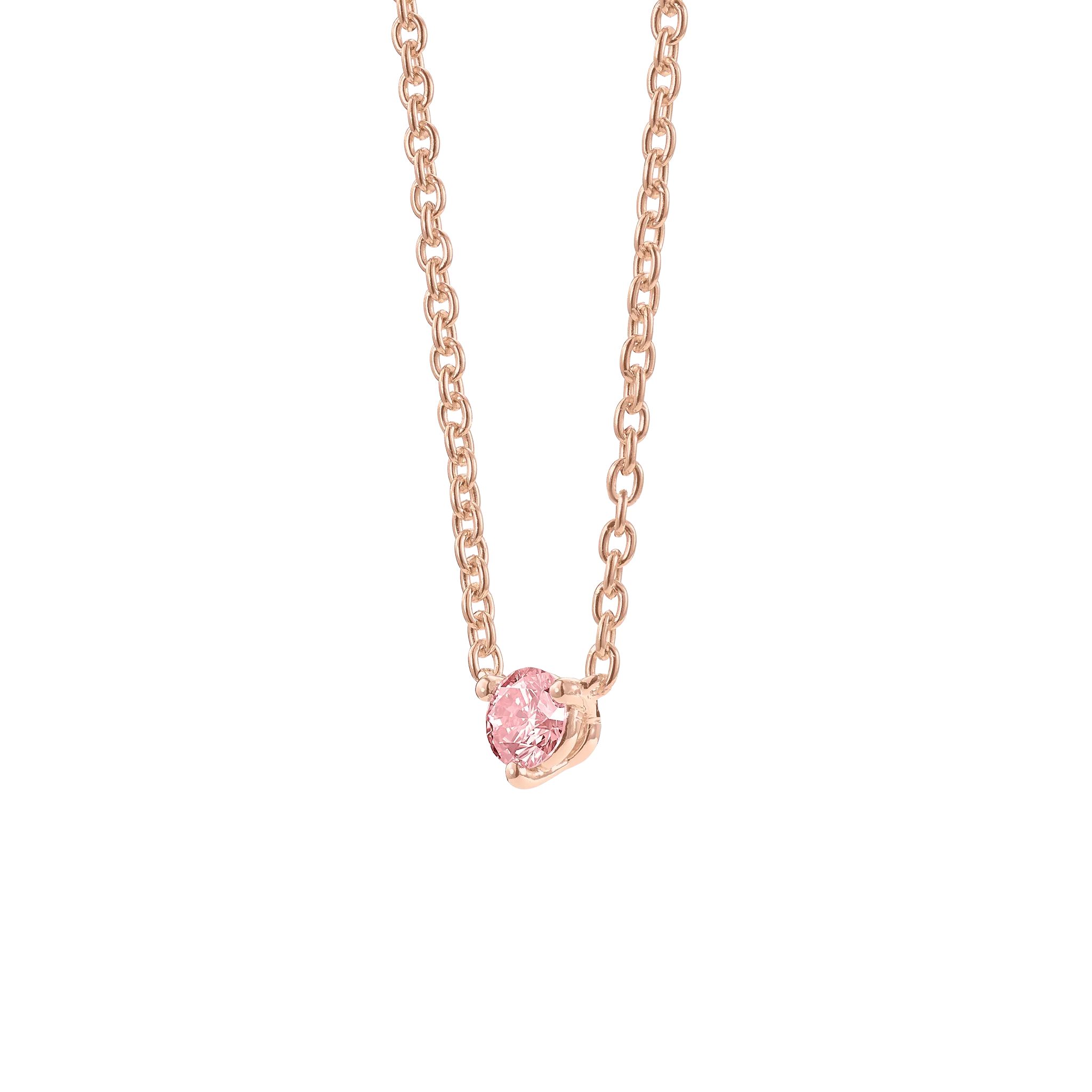 The Pink Mini Solitaire Pendant