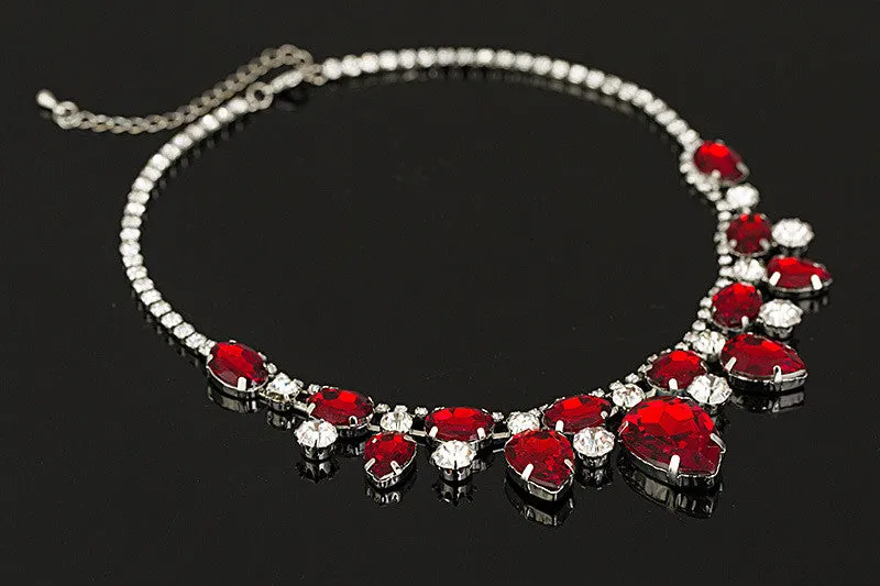 TOP Pendants Necklace For Women Exquisite Rhinestone Pendant Necklace Fashion Collar Jewelry red carpet necklace