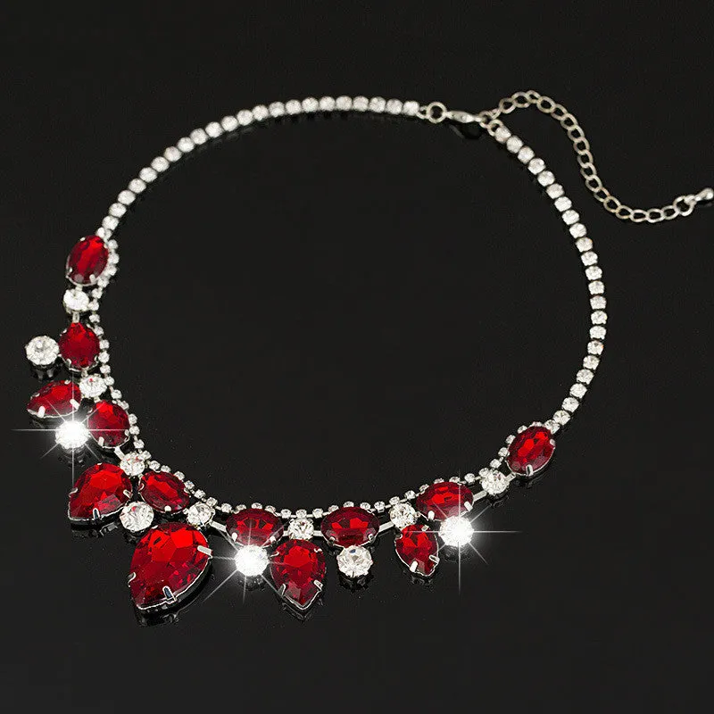 TOP Pendants Necklace For Women Exquisite Rhinestone Pendant Necklace Fashion Collar Jewelry red carpet necklace