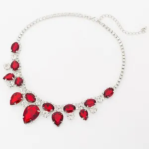 TOP Pendants Necklace For Women Exquisite Rhinestone Pendant Necklace Fashion Collar Jewelry red carpet necklace