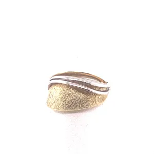 Two-Tone Satin Wave Ring