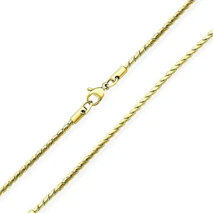 Unisex Stylish Serpentine Chain Necklace Silver Tone Black IP Gold Plated Steel