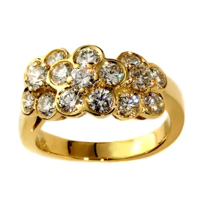 Van Cleef and Arpels Fleurette Diamond Yellow Gold Ring