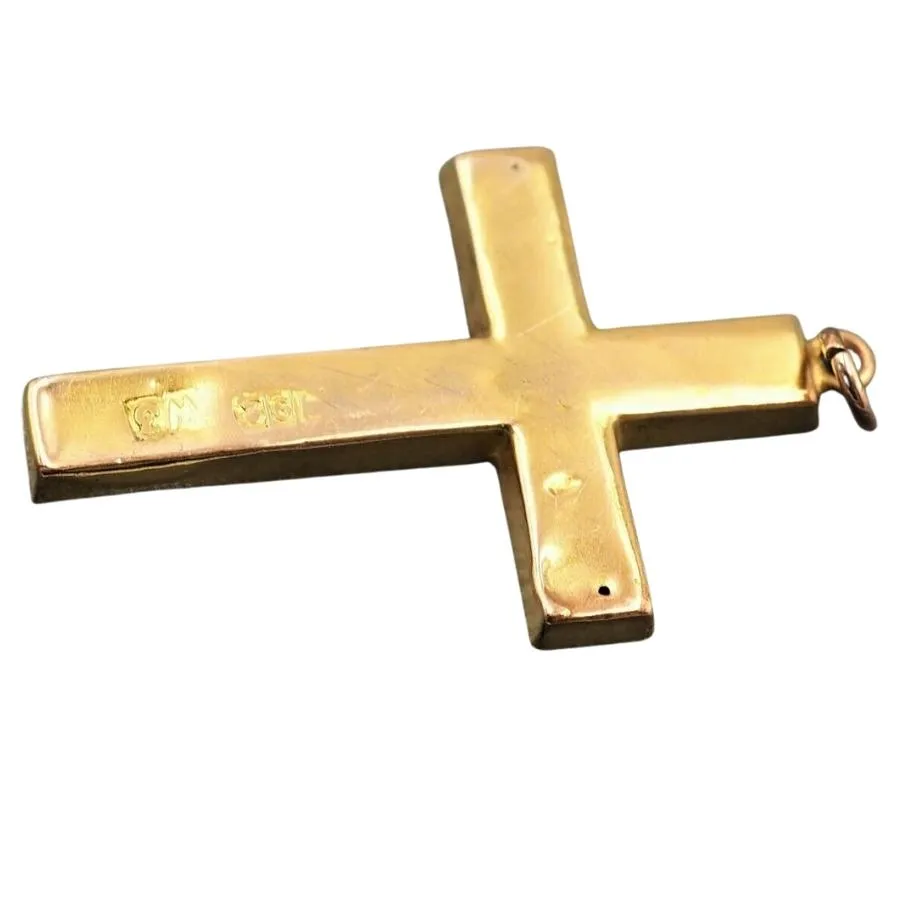 Vintage 14ct Yellow Gold Cross Pendant